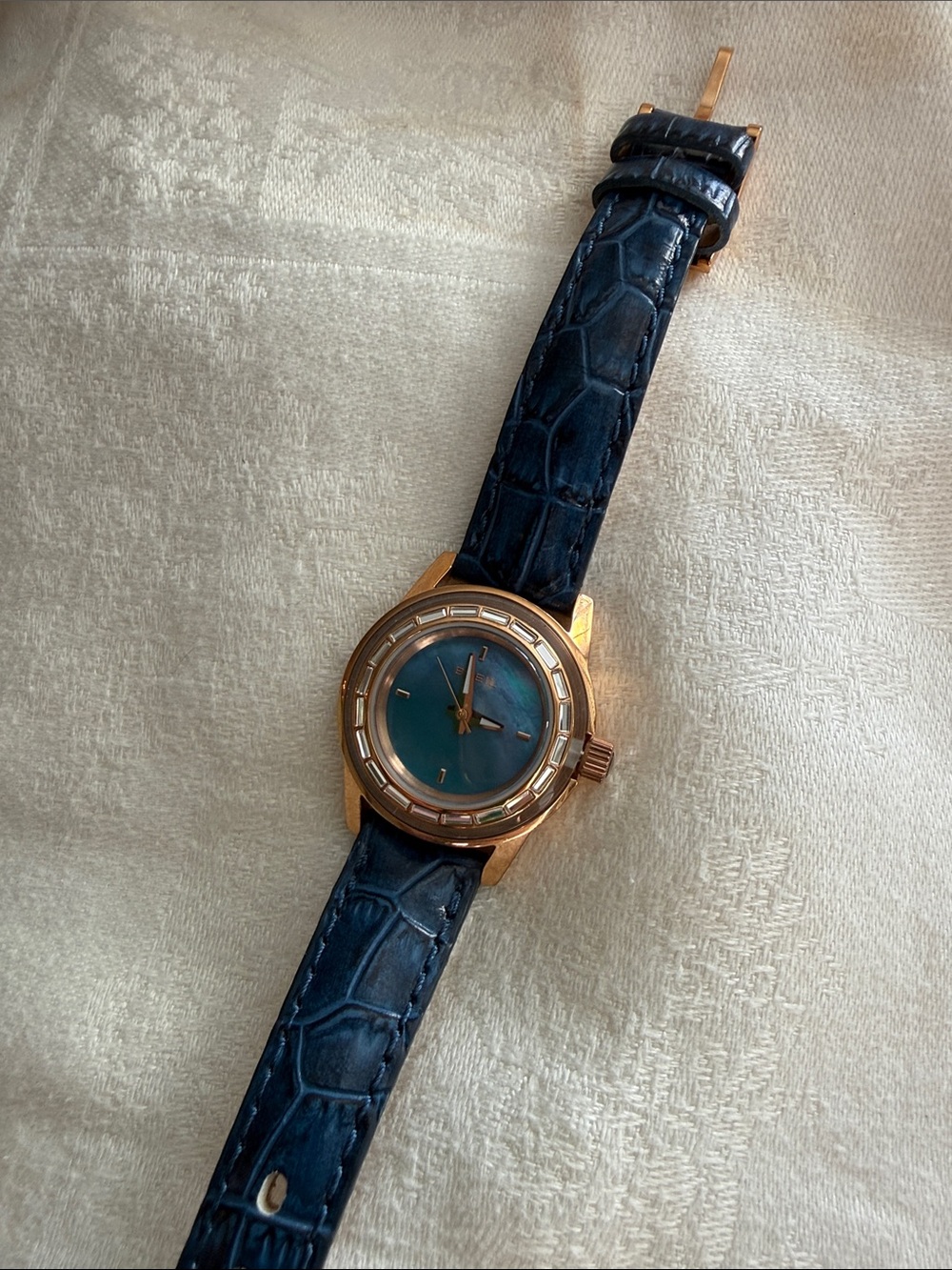 Breil Watch, Women's Blue Leather Strap …